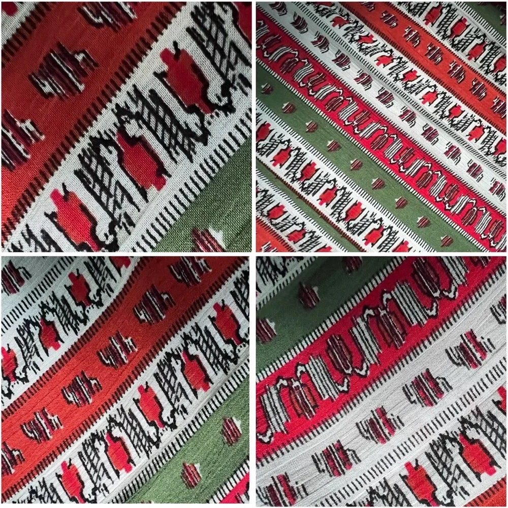 🇨🇦design:unik dual use as skirt or dress smocked w/fun patterned stripes-vintage - Picture 2 of 16